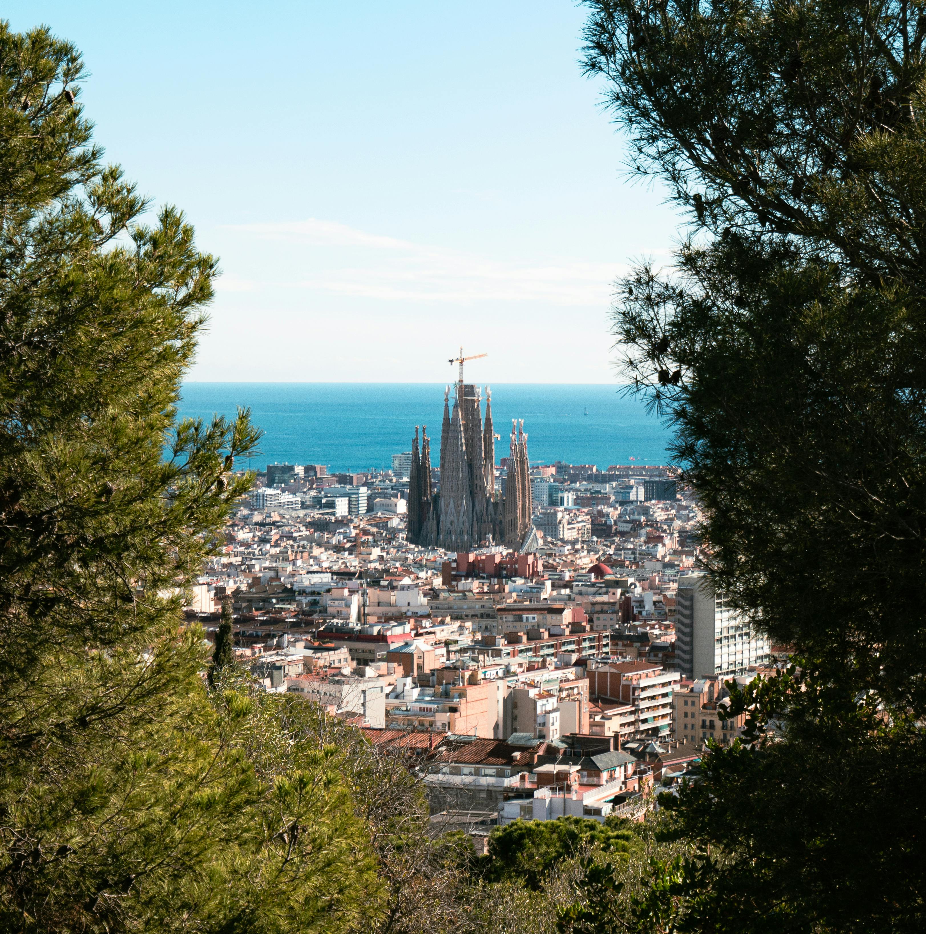 Barcelona skyline with Sagrada Família